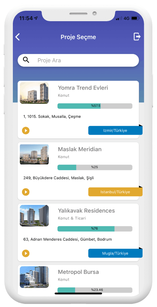 project-select-screen